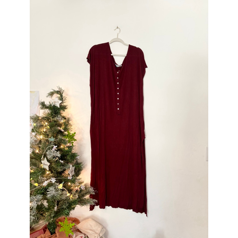 Women's FP Beach Red Burgundy Maxi Dress M